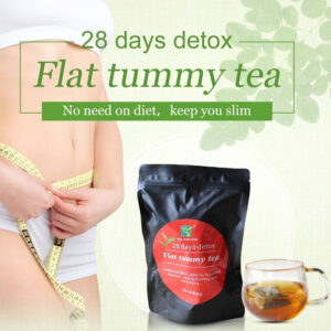 Flat Tummy Detox Tea – 28 Day Cleanse for Bloating Relief, Digestion & Weight Support | Moringa, Cassia Seed, Lotus Leaf & Oolong Tea | 28 Tea Bags