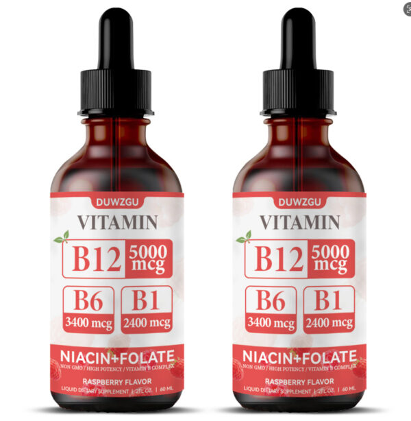 B12 Liquid Drops for Energy Metabolism & Focus Support