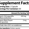 Ashwagandha with Black Pepper – 650mg Organic Root | Stress, Energy, Sleep & Immunity | 60 Capsules