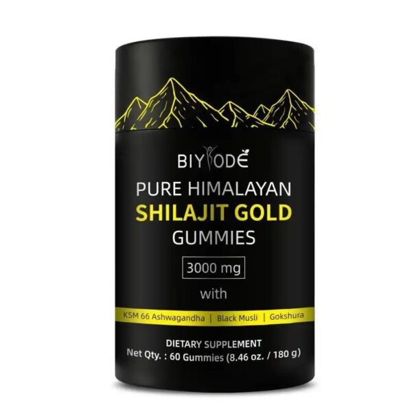 himalayan natural shilajit gummies – 3000mg with Ashwagandha, Black Musli & Gokshura | 60 Gummies