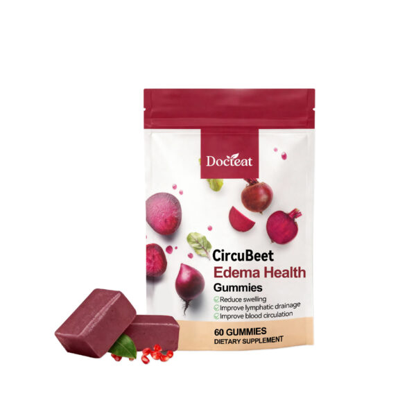 Beet Root Gummies – Reduce Swelling, Lymphatic Drainage & Circulation | 60 Gummies