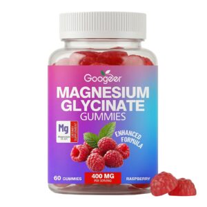Magnesium Glycinate Gummies – High Absorption for Sleep, Stress & Muscle Recovery (60 Gummies, Raspberry)